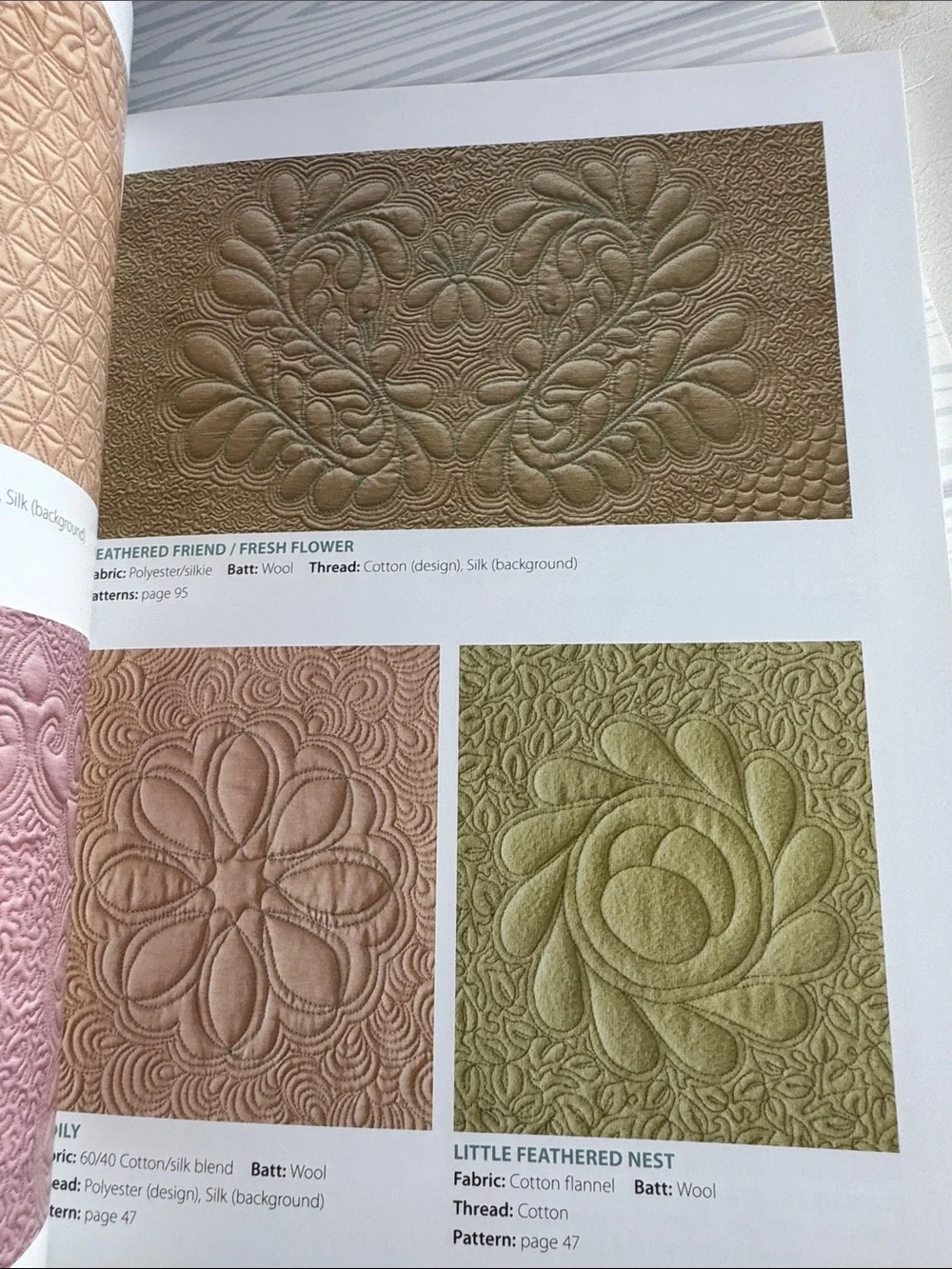 Continuous-Line Quilting Designs - Olive Green